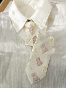 Corbata de clip con diseño de dibujos animados de moda, versátil para que los jóvenes combinen con camisas, unisex - Multicolor - Ver 12