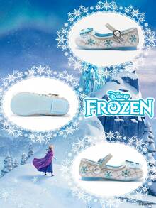 Disney 1双正版授权公主鞋，适合日常及假日户外穿着，舒适防滑，透气（儿童平底鞋，女童鞋，公主鞋，女王鞋） - 淺藍色 - 查看 4