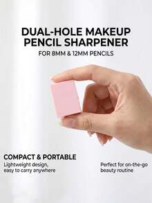2/1个迷你削笔器，眉笔削笔器，极简透明削笔器，学生削笔器，手动削笔器 - 彩色 - 查看 3