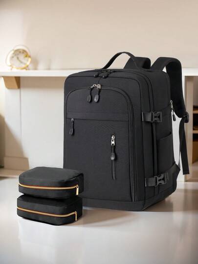 Viz Air Cabin Size 40x30x20cm Convertible Carry-On Luggage/Boarding Bag/Airline Backpack For Short Trips, Fits Under Seat Easily, Holds 14-Inch Laptop, Portable, Unisex Solid Color, Travel/Trolley/Cabin Approved Tsa Backpack For Plane, School Bag