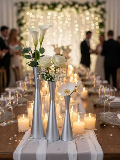 1 Pc/1 Set Tapered Waist Metal Craft Vase, Modern Light Luxury Twisted Pattern Flower Vase, Suitable For Dining Tables, Weddings, Birthdays, Living Rooms, Entryways, Tea Rooms, Tabletop Decorations, High-End Restaurants, Fireplace Mantels, Family Gatherings Celebrations, Decorative Ornaments, Yoga Meditation, Aromatherapy Spaces