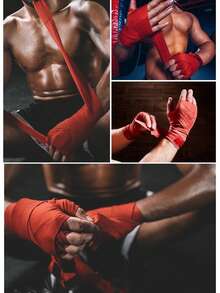 1双轻薄弹力拳击手绷带，适合初学者，提供保护功能和极致舒适感，适用于综合格斗和其他运动，男女通用专业运动防护手套 - 彩色 - 查看 7