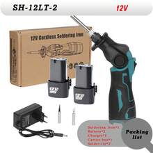 Soldador inalámbrico de 12V, soldador eléctrico portátil de temperatura constante para uso doméstico, herramienta de reparación eléctrica recargable - Azul - Ver 9