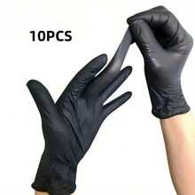 50/100pcs Powder-Free, Latex-Free Disposable Black Gloves, Ideal For Cleaning, Auto Repair And Other Essential Sanitary Protection - Black - View 19