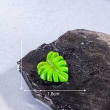 24片微景观叶子荷叶四叶草夜光膏胶手工DIY珠宝配件树脂贴片材料 - 彩色 - 查看 3