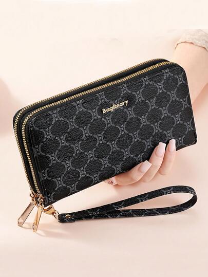 New Multifunctional Letter Pattern Women's Wallet With Phone Slot, Retro Color, Korean Style, Multiple Card Slots, Handbag