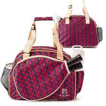 Pik'le'Ball Sport Premium Women's Pickleball Bag Stylish and Versatile Sports Bag with Water Bottle Holder Padded Paddle Pocket and Spacious Design fits 2+ Paddles! - Marrón elegante a cuadros - Ver 2