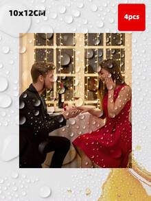 1/4/12/20 Pcs Personalized Photo Wine Bottle Labels, Customized Wedding Champagne Whiskey Stickers, Waterproof Oil-Proof Adhesive Decorative Labels, Wedding Favors For Guests - Multicolor 1 - View 33