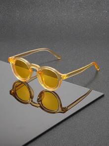 Fashionable Small Round Frame Unisex Glasses, Comfortable Curved Temples, Suitable For Outdoor Activities, Travel, And Shopping - Multicolor - View 10