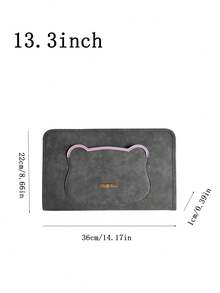 14/15,6 tums söt laptopfodral bärväska skyddande fodral - Grå - Visa 10