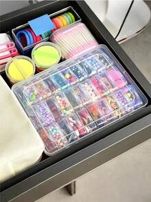 31pcs (30 Small Boxes + 1 Large Box) Craft Storage Boxes And Organizer, Transparent Plastic Containers - Suitable For Beads, Jewelry And Crafts, Durable Organizing Solution, Perfect Small Gift, Jewelry Box, Mini Square Containers For Storing Beads, Earrings, Small Crafts, Home Bedroom Accessory Box, Craft And Sewing Supplies Storage - Multicolor - View 10
