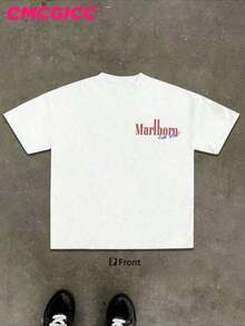 [Sporty T-Shirt]Men's Summer Cowboy Riding T-Shirts, Free Riding T-Shirts, Western Spirit T-Shirts, Cowboy Heritage T-Shirts, Red Label Western Style T-Shirts, Tribute To Tough Guys T-Shirts, Western Legend Mix And Match T-Shirts, Industrial StyleRelaxed Plus Size T-Shirt - 白色 - 查看 4