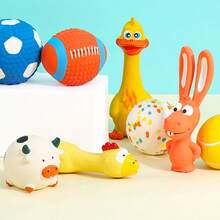 Latex Pet Toy - Squeaky Latex Mini Yellow Duck Chew Toy, Durable Stress Relief Toy For Dogs - Mustard Yellow - View 2