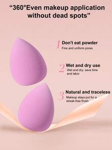 5PCS Makeup Sponges+1pc Mini Makeup Sponges - Multicolor - View 8