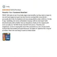 Nello Supercalm Powdered Drink Mix, Cortisol Reducer*, Sleep Aid Supplement, L Theanine, Ksm-66 Ashwagandha, Magnesium Glycinate, Vitamin D 3, No Sugar, Non GMO, 20 Ct, Strawberries & Cream - Raspberry Lemonade - 查看 7