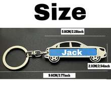 1 pieza Llavero de acero inoxidable personalizado anti-pérdida, llavero con grabado láser personalizado, diseño de doble cara, texto personalizable - Multicolor - Ver 2