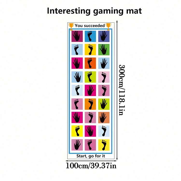 1 Peça/Par Jogo de Coordenação de Pés e Mãos de Poliéster, Impressão Resistente à Descoloração, Adequado para Jogos de Festa, Piqueniques, Retiros de Equipe, Comemorações de Aniversário - Multicolorido - Visão 2