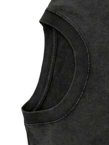 Men's T-Shirt, Retro,  Billie Eilis H  Themed, Print, Pattern, Loose Fit, Short Sleeved, Top 004 - A.Jpg - 黑色 - 查看 3