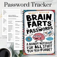 1本幽默头脑风暴密码螺旋笔记本 - 有趣实用的密码管理器，适合老年人、家庭/办公室收纳整理，内页为横格纸，奇幻主题 - A5 - 查看 2