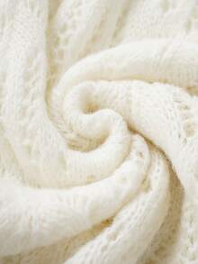 Women's Elegant Winter Sweater Jacket - Semi-Sheer Round Neck Button Front Closure, Beige//Brown/Gray/Black, Hand Washable Warm Autumn & Winter, Casual & Formal Wear, Medium Stretch Geometric Lace Blouse, Fashionable Layering Piece Casual & Formal Cute Sweater, High-Quality Women's Winter Knitted Cardigan, Long Coat, Women's Winter Jacket, Sweatshirt Spring - Apricot - View 10