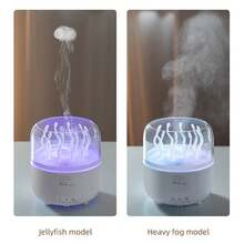 Humidificador de medusa alimentado por USB, capacidad grande de 280ML, temporizador inteligente de 3 velocidades, rotación dinámica, control remoto, tanque de agua de apertura amplia para un fácil llenado y limpieza, ≤12W-DC5V - Multicolor - Ver 5