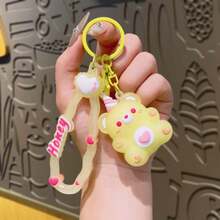 New Jelly Sitting Heart-Shaped Bear Cute Keychain, Car Key Chain, Backpack Pendant, Gift, Holiday Gift, Birthday Gift, Perfect Gift - Multicolor - View 8