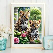 1 Set Handmade 5D DIY Diamond Painting Kit, Suitable For Home Bedroom Entrance Study Bathroom Decoration Canvas Wall Art, Holiday Gift - Multicolor - View 6