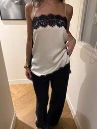 DEEKA Summer New Women's Fashion Elegant Satin Lace Blouse