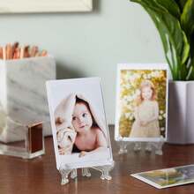 Juvale Mini Acrylic Easel Stands - 24-Pack, 3-Inch Clear Plastic - Display Stands For Collectibles, Trading Cards &Amp; Photos - Trắng - Xem 4