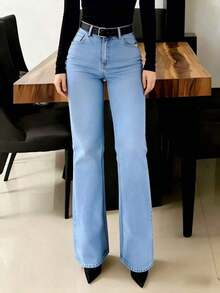 New Women Straight Leg Jeans, Loose Fit Casual Street Style Brand Relaxed Fit Jeans, Women Denim Pants And Clothing - Giặt nhẹ - Xem 6