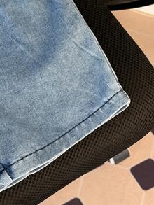 Bộ áo liền quần màu xanh dương thanh lịch cho bé gái, thích hợp mặc đi chơi, dạo phố và đi học, mùa hè. - Màu xanh bụi bặm - Xem 6