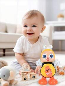 Tańcząca elektryczna zabawka w kształcie trzmiela, Avishta Chichi Ta, świecąca zabawka w kształcie zwierzątka, emituje muzykę i światła, porusza oczami, skręca ciało, porusza nogami, odpowiednia do wczesnego rozwoju sensorycznego, interaktywna zabawa, odpowiednia do pokoju zabaw, pokoju dziecięcego, sypialni i salonu - Wielokolorowe - Zobacz 9