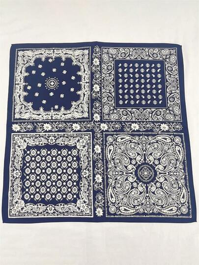 1 st ny modeklassisk färgblockerande halsduk med cashewnötsblommor, lyxig mjuk lätt och andningsbar huvudduk för kvinnor, perfekt present till högtider och födelsedagar