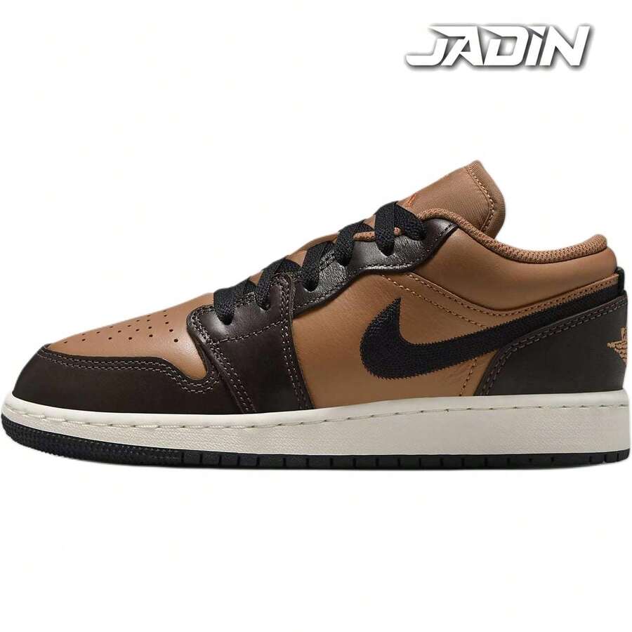 Nike Air Jordan 1 Low SE 'Flax Baroque Brown' Big Kid's Shoes HQ3604-201 - Màu nâu Mocha - Xem 1