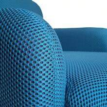 Bossa – Sillón Individual para Sala, Dormitorio u Oficina, Tapizado Cómodo Moderno de Fácil Armado – Roppongi - Azul - Ver 5