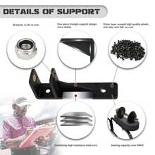 Golf Cart Armrest with Cup Holder for EZGO TXT Club Car DS Precedent and  Rear Seat Kit Upgrade Support Frame/No Need Drilling Arm Rest - Diamante negro - Ver 6