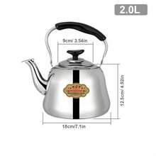 Stainless Steel Whistling Tea Kettle - Mirror Polished, Foldable Handle, Fast Boiling, 1L-6L Capacity, Suitable For Home And Restaurant Use - Silver - View 17