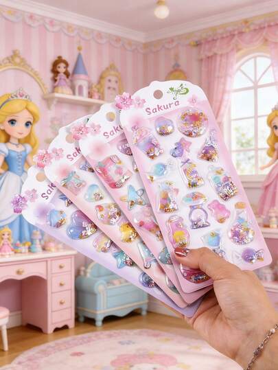 Cute Gold Glitter Stickers - Light Color Design, Suitable For Laptops, Desktops, Notebooks, Planners, Mugs, Refrigerators, Travel Bags, And Other DIY Decoration Crafts. Laptop Stickers, Decorative Stickers, Smooth Surface, High-Quality Resin, Craft Stickers, Self-Adhesive Stickers, Stationery Lovers, DIY Fans