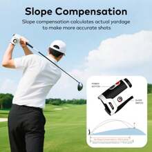 Magnetic Golf Rangefinder with Slope 1200/1500Yd Range Finder Golf Switch for Tournament 7X Magnification Flag Lock Rechargeable Distance Measurment Device Accessory for Men - 1200 yardas estándar - Ver 3