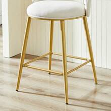Barstools - Beige + Fabric - View 8