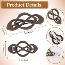 1pc Chinese Knot Hair Clip, Suitable For Women's Daily Commute, Casual Outings, Dances, Parties, Vacations And Various Occasions - Multicolor - View 2