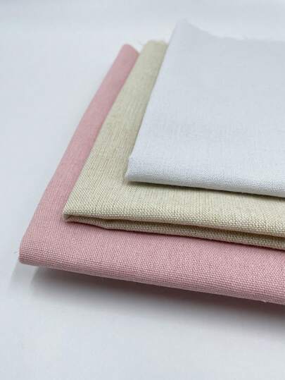 2pcs 50x50cm Linen-Like Fabric, Available In 3 Colors: Beige/Pink/White, Embroidery Cloth Suitable For Beginners, Punch Needle Enthusiasts, Cross-Stitch Masters, Sewing Creators, Can Be Used For Punch Needle, Cross-Stitch And Home Decor Projects