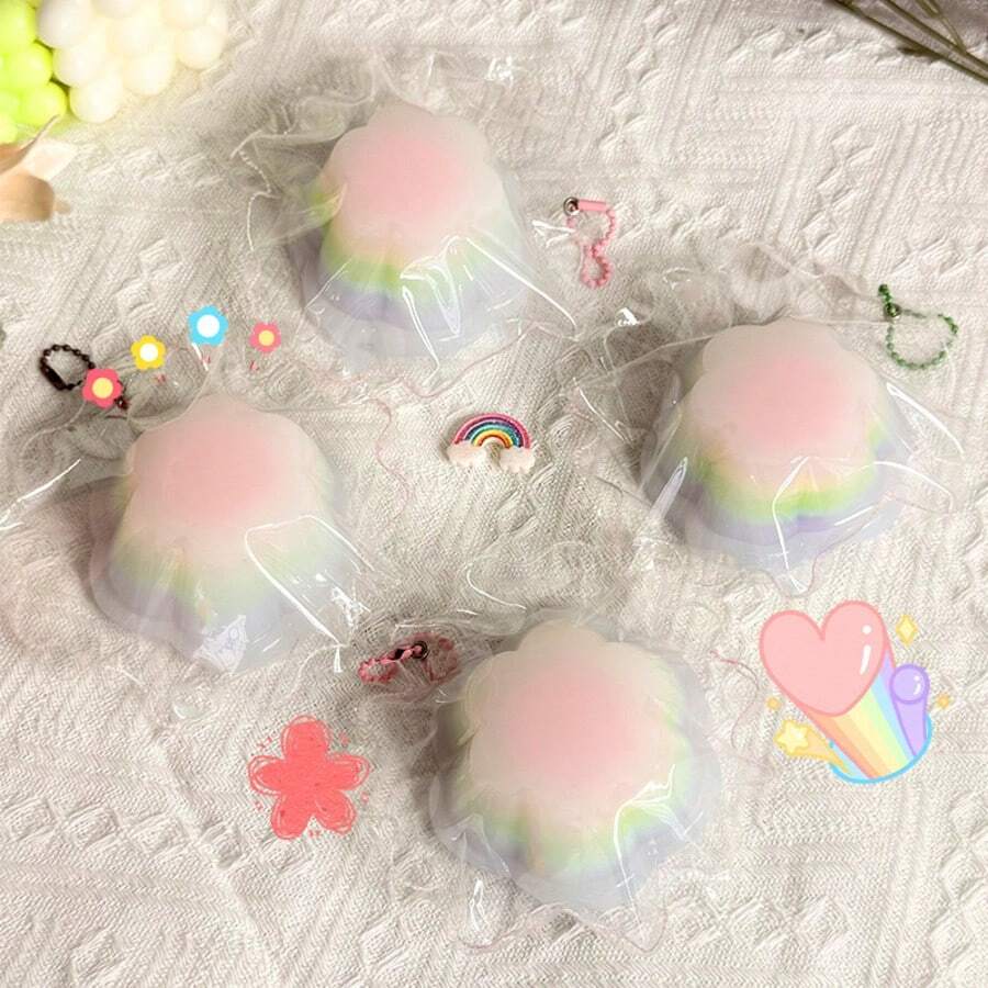 新款可爱渐变慢回弹软萌玩具，樱花造型，舒缓压力，放松身心，调节情绪，生日、节日送礼佳品