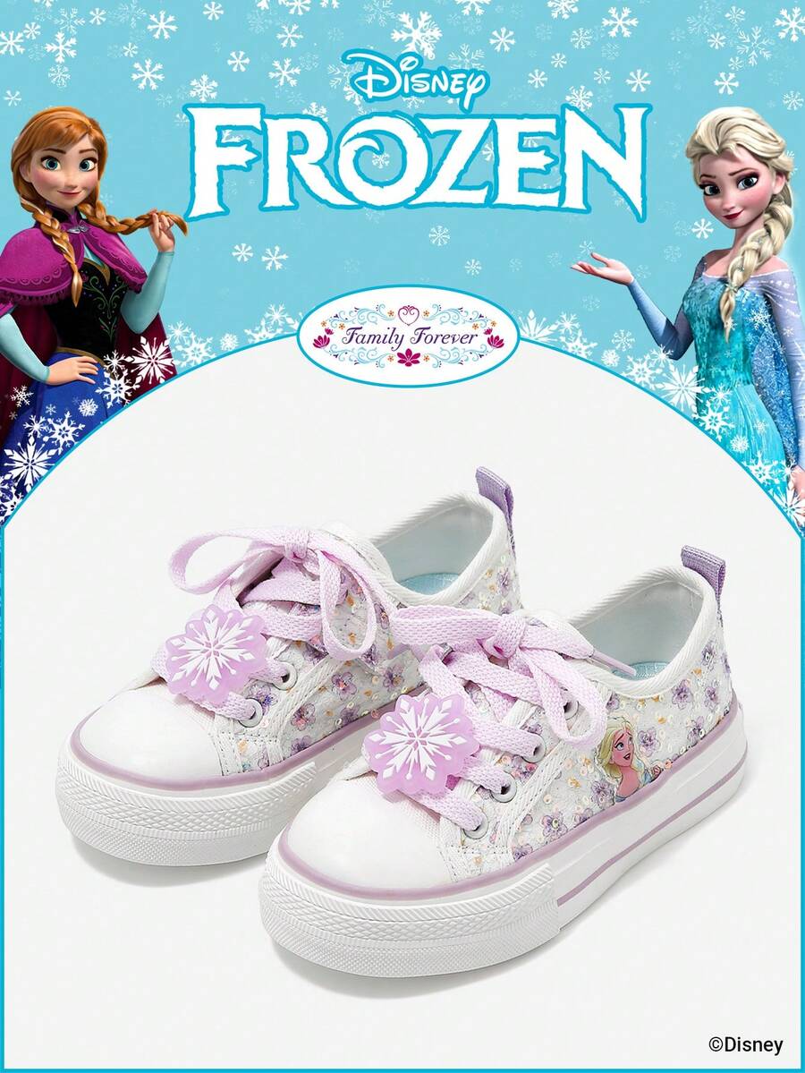 Disney 1 đôi giày thể thao trẻ em, bao gồm giày công chúa, giày công chúa Anna và giày công chúa Arendelle, phù hợp cho sinh hoạt hàng ngày, các hoạt động thể thao ngày lễ và ngoài trời. Đế giày thoải mái, chống trơn trượt, bền và thoáng khí. - Màu tím hoa cà - Xem 1