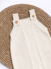 Baby Boy Girl Autumn/Winter Casual Knit Romper - 白色 - 查看 5