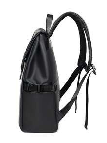 1 chiếc balo nam thời trang đa năng, kích thước 15.4in*11.8in*4.7in, dung tích lớn, chất liệu chống trầy xước và mài mòn, phù hợp cho đi làm, du lịch, công tác, dây đeo vai có thể điều chỉnh, quà tặng cho gia đình và bạn bè, balo tối giản, phong cách thường ngày, tiện dụng. - màu đen - Xem 6