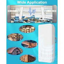 Puente inalámbrico de punto a punto para exteriores con soporte para Starlink Internet 2 KM 5.8G Red WiFi Puentes Extender Punto de Acceso CPE con Antena 14DBi 2 Puerto LAN de 100 Mbps Inyector PoE - como en la foto - Ver 5