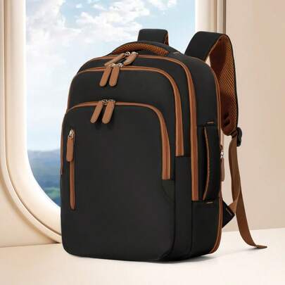 Travel Laptop Backpack For Women, Large Backpack,Carry On Backpack, Water Resistant Big Bag Anti-Theft Business Daypack Fits 17 Inch Laptop With Port, Black