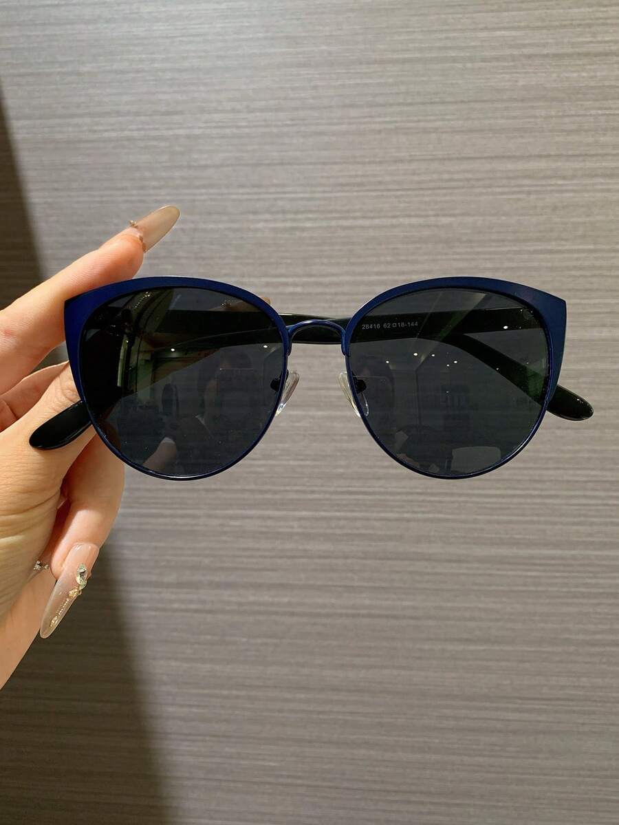 Kính râm phân cực dành cho nữ, gọng kim loại kiểu mắt mèo cổ điển, kính thời trang, kính thể thao ngoài trời, đạp xe, du lịch, bãi biển, kỳ nghỉ, lái xe, câu cá, mùa hè, chống tia UV. Kính râm nam. - màu đen - Xem 1