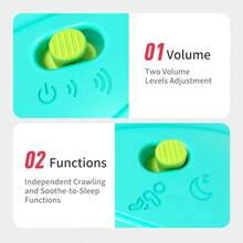 Quderbel 电动婴儿爬行引导玩具，适用于6-12个月婴儿爬行、抬头练习，智能声光早教机，宠物礼物 - 彩色 - 查看 8